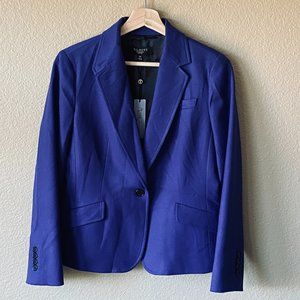 Talbots The Kate Fit Purple Blue Jewel Toned Classic Wool Blazer NWT